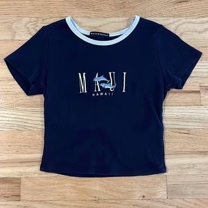 super cute navy crop top from brandy melville